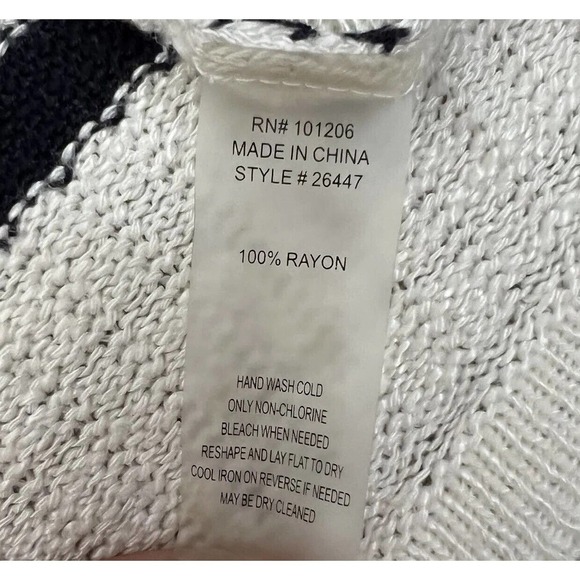 Soft Surroundings Womens Sweater Sz XL Knit Striped Venice Sweater Rayon Dolman - Picture 5 of 8